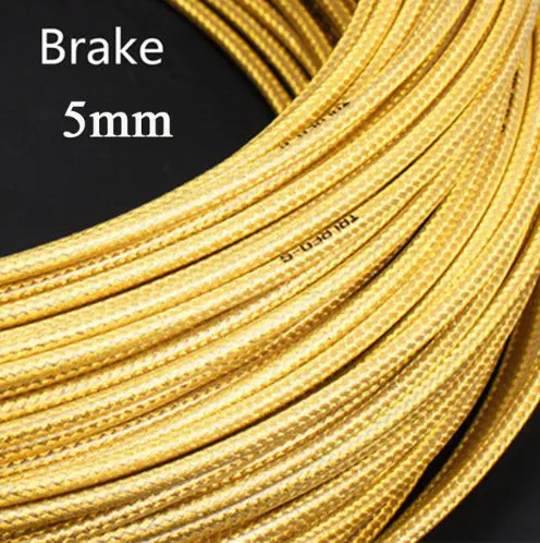 gold brake cable TRLREQ 3 м Велосипедный тормозной кабель корпус MTB дорожный велосипед 5 мм ткацкая велосипедная линия тормоза/переключения передач Велосипедный тормозной кабель набор - Цвет: gold brake cable