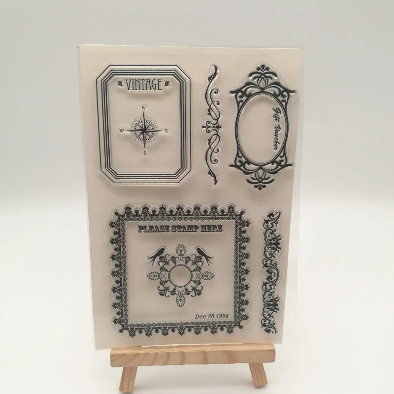 

Vintage label transparent stencil for DIY Scrapbooking photo album decorative sheets