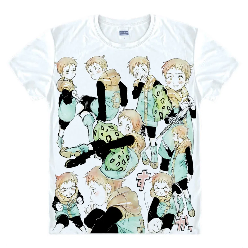 Футболка Coolprint с аниме Семь смертных грехов футболки в разных стилях коротким