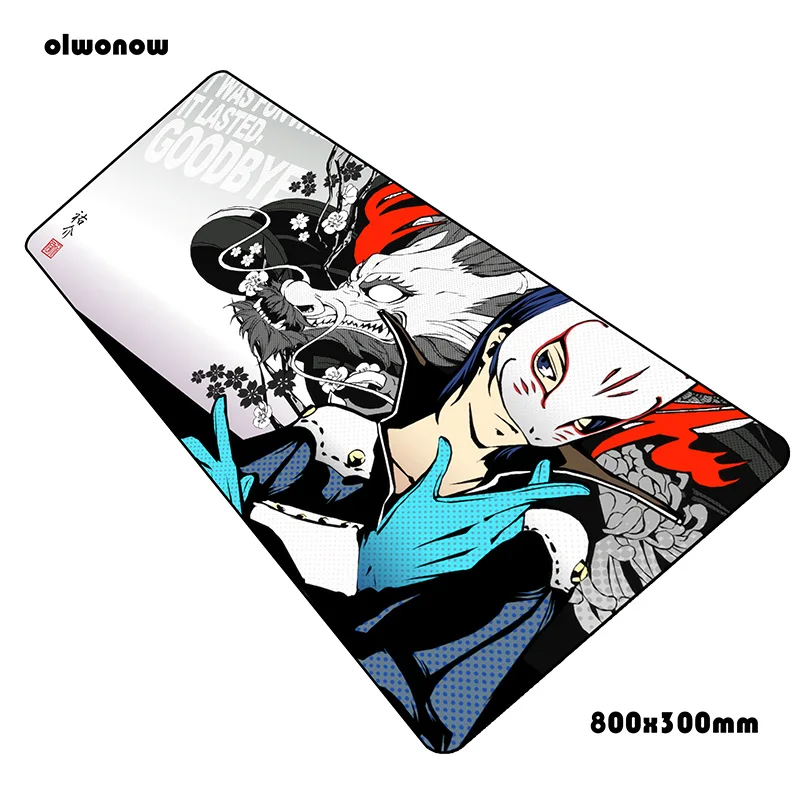 Persona 5 Коврик для мыши 800x300x2 мм коврики настольный компьютерный Коврик Для Мыши игровые аксессуары Аниме большие игровые коврики и чехлы игры pc gamer