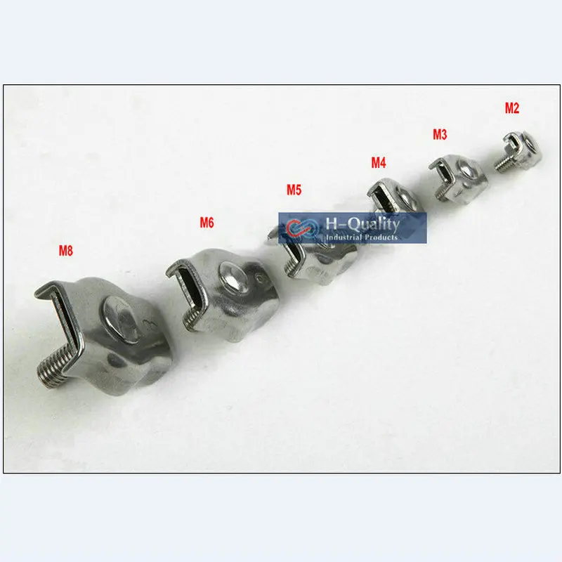 

10PCS/LOT Stainless Steel 304 10PCS/LOT M6 Simplex Wire Rope Clip With Polished Nice Surface