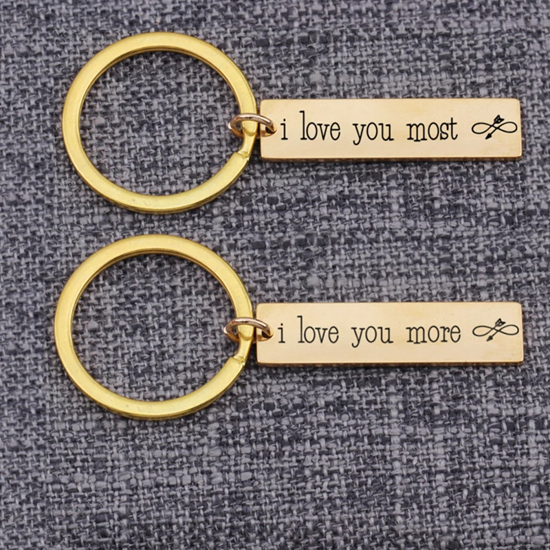 Пара Keepsake я люблю тебя больше самый новый брелок для жены и мужа влюбленных пара