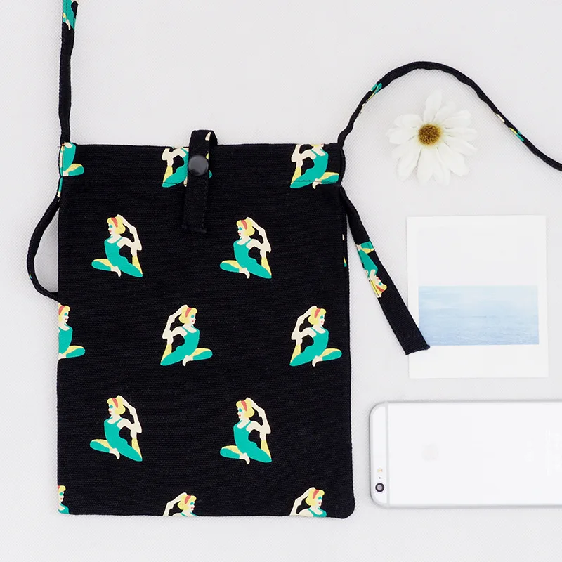 Оригинальная хлопковая холщовая женская сумка ручной работы мессенджер для