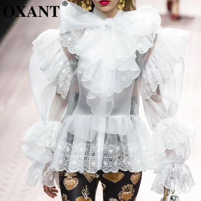 Женская рубашка оксфорд весна-лето 2019 оригинальная с длинными рукавами и