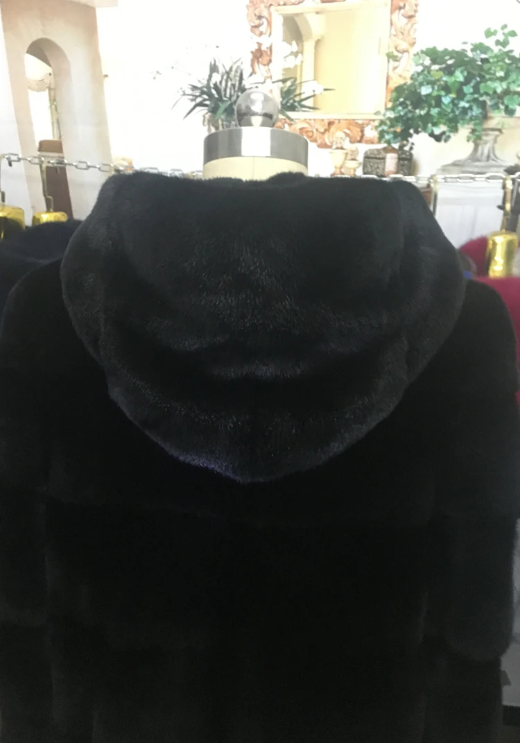 Г. Новые Женские норки пальто с мехом длинные женские куртки модные