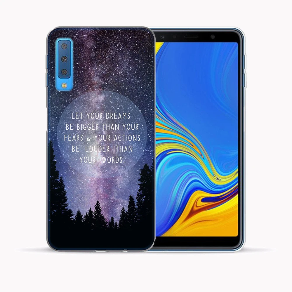 Мягкий чехол из ТПУ для Samsung Galaxy A7 2018 A750 SM A750F/DS A750FN/DS прозрачный силиконовый Crown Queen