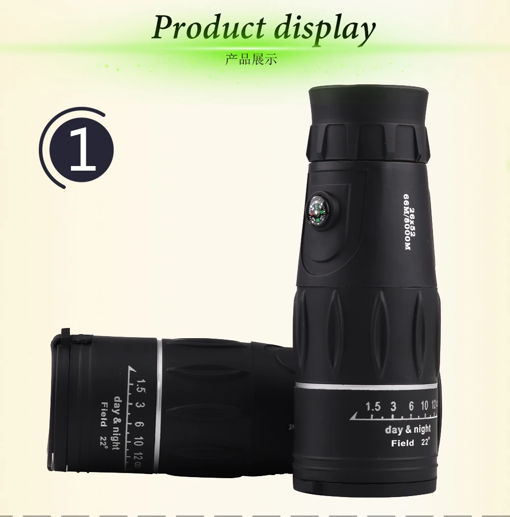 Ledarnell 26X52 High Power Binocular Monocular Telescope FMC Multilayer Coating HD Wide Angle Low Light Vision | Инструменты