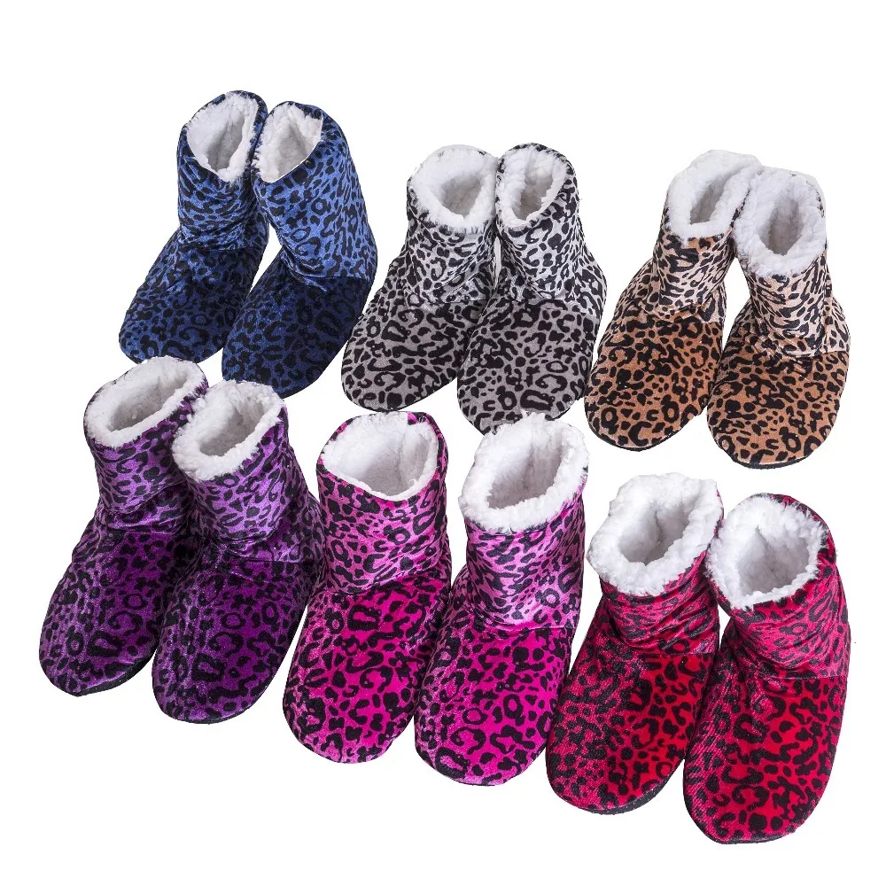 

Skinfullyswet Women's Leopard Indoor Socks Home Indoor Socks Non-slip Soft Home Floor Socks Women Winter Indoor Soft Plush Socks