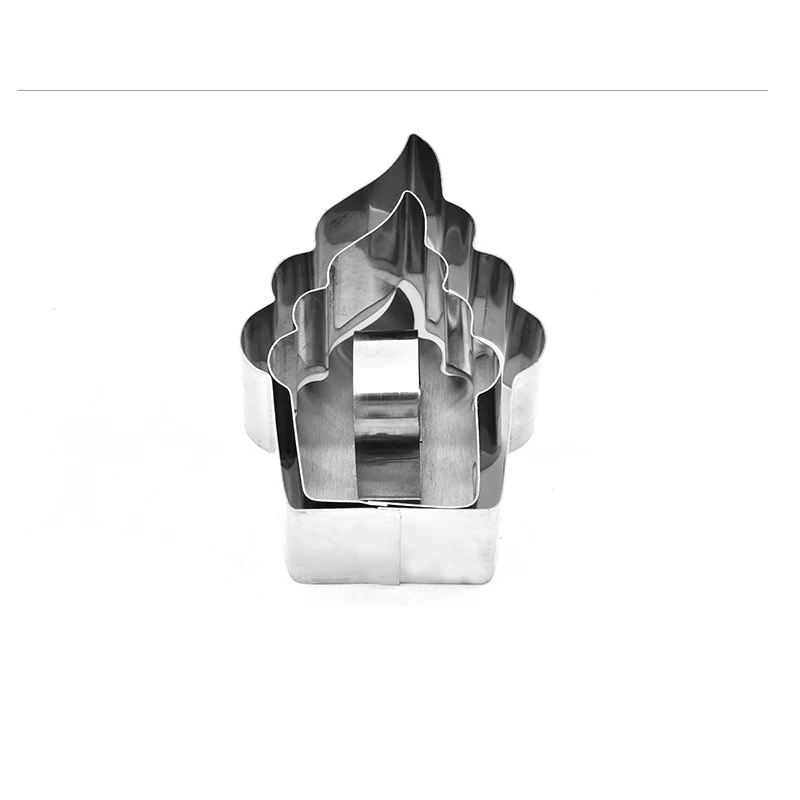 G ice cream shape Мусс кольцо 3D Сердце цветок формы для торта нержавеющая сталь формы для выпечки Кухня десерт украшения торта инструменты с коробкой - Цвет: G ice cream shape