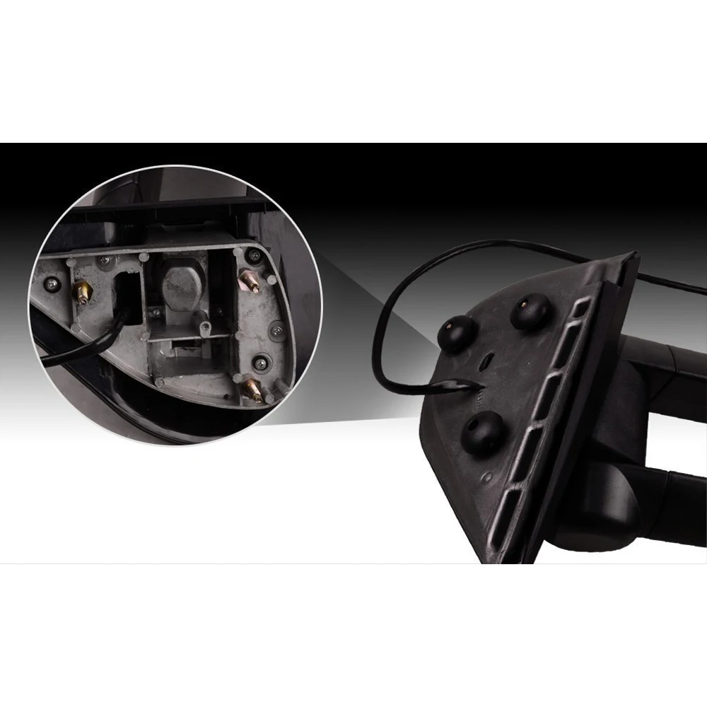 Боковые зеркала заднего вида с подогревом черный буксировочный комплект LH и RH