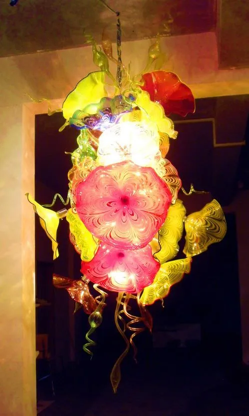 Art Plates Chandelier Glass Dome Light Air Shipping 100% Mouth Blown Borosilicate Murano Flower Lighting | Лампы и освещение