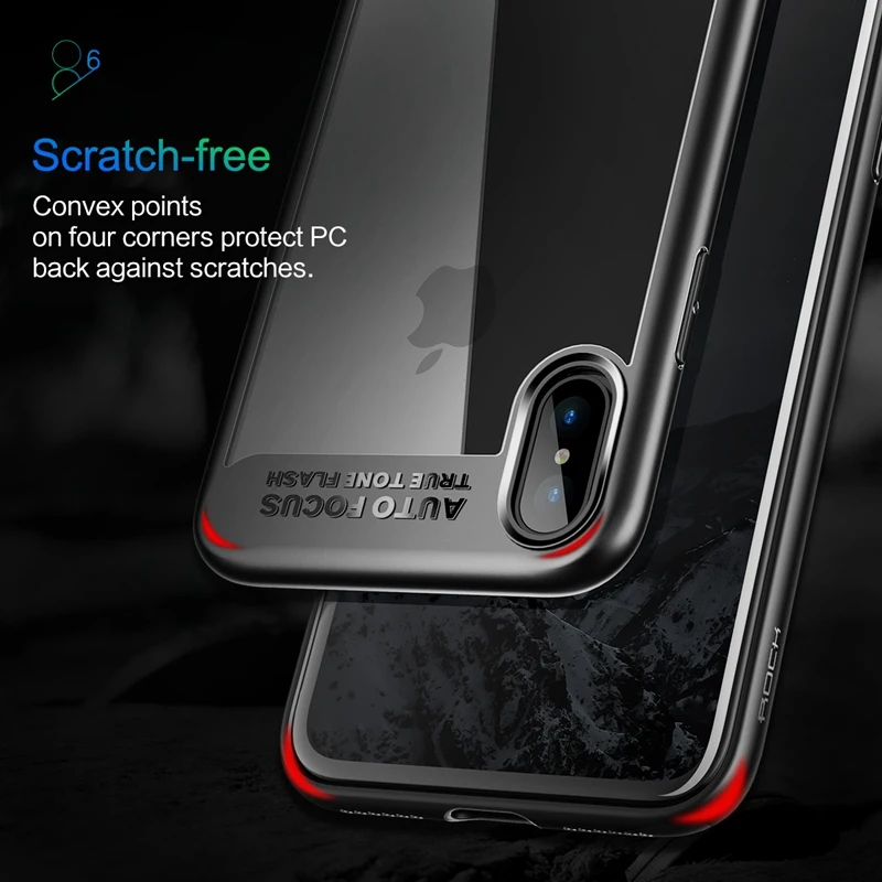 ROCK защитный чехол для iPhone X 10 7 8 6 s Plus ультра тонкий Apple iPhoneX TPU + PC телефона |