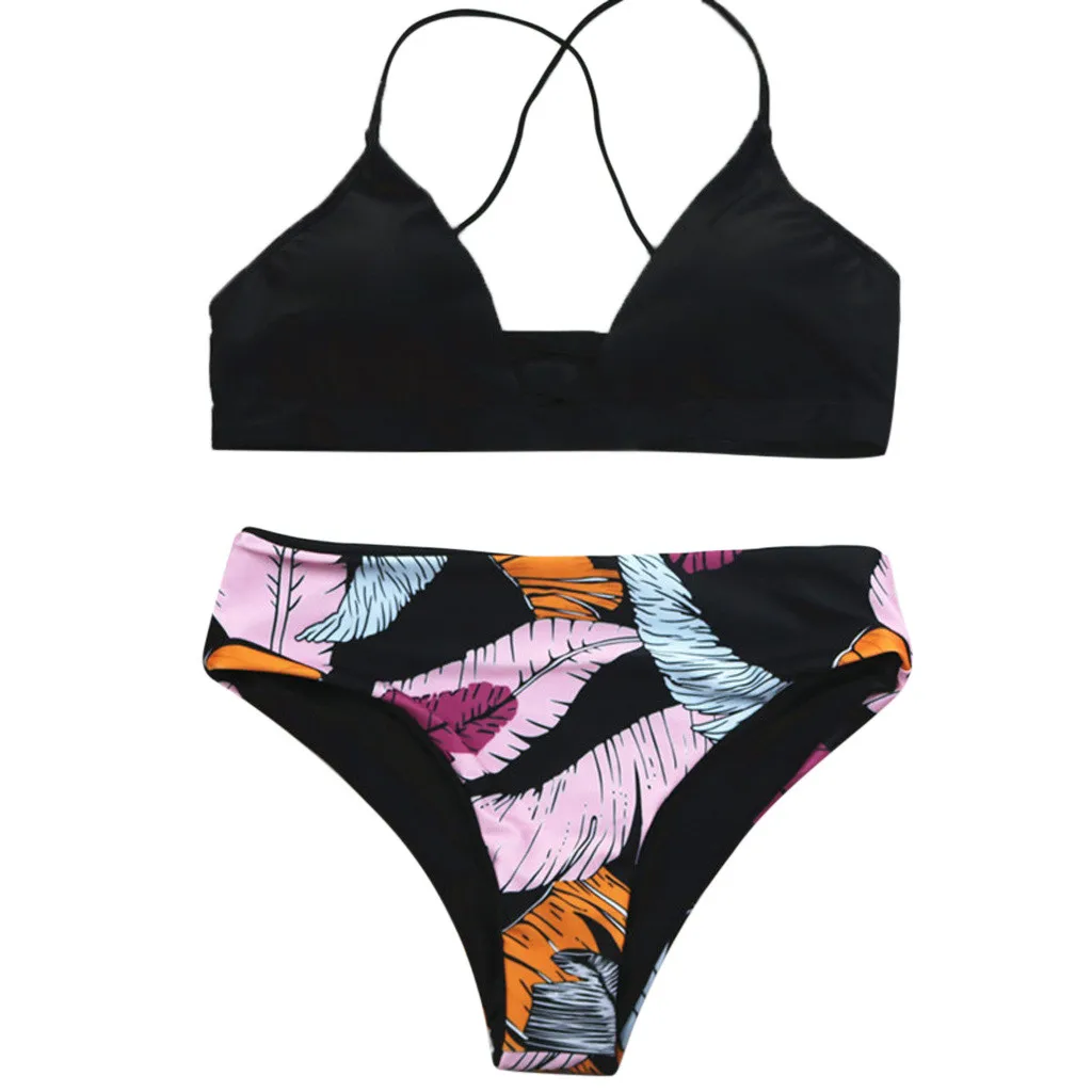 Новинка 2019 модные танкини пляжный купальник женский сексуальный комплект бикини