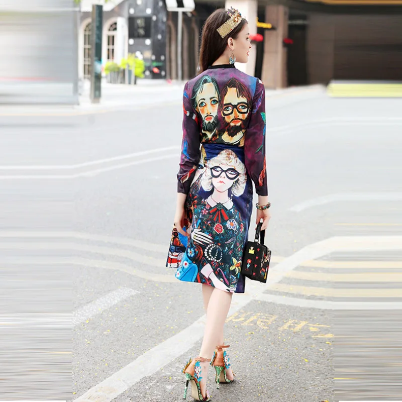 Два комплекта высокое качество 2019 новые женские Модные мультфильм Граффити