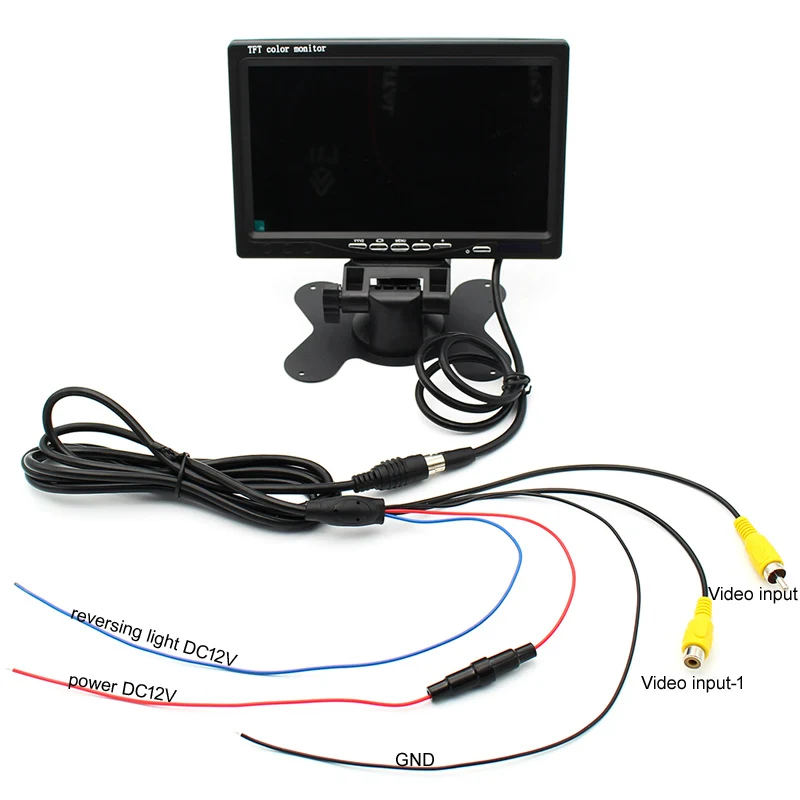 DC 12V 7 &quotTFT LCD цветной автомобильный автобус монитор заднего вида подголовник
