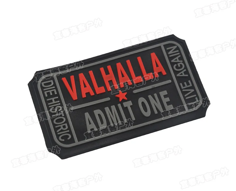 as picture2 VALHALLA принять один 3D ПВХ резиновые нашивки Военная Тактическая повязка на руку ткань аппликация для одежды шляпа куртка - Цвет: as picture2