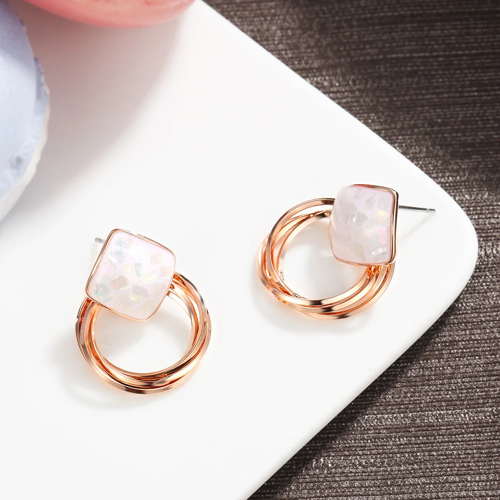 Женские серьги гвоздики с перфорацией в Корейском стиле|circle stud earrings|fashion earringsstud