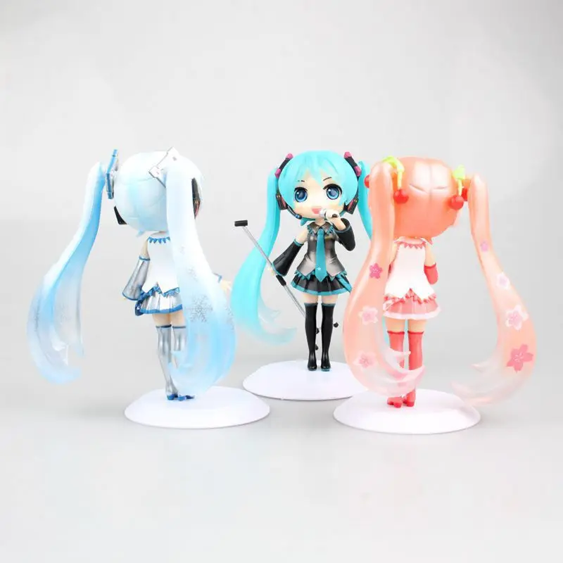 Qposket большие глаза Hatsune Снежная Сакура Мику милые коллекционные фигурки модель