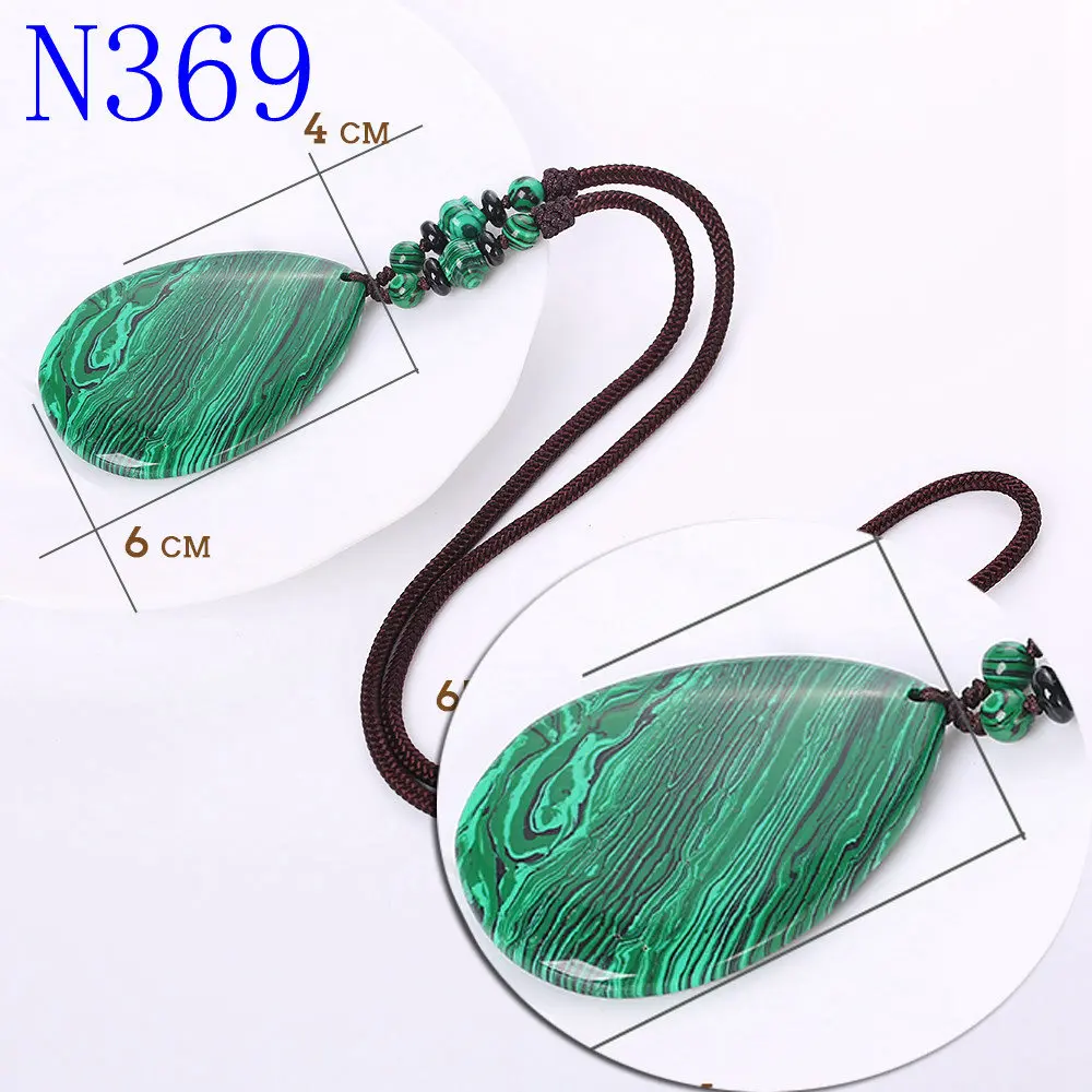 Malachite Yumten воды Висячие Длинные ожерелье розовый кварц свитер цепь драгоценный камень кулон Модные аксессуары ювелирные изделия из натурального камня кристалл ожерелье ювелирные изделия подарки натуральные камни - Цвет камня: Malachite