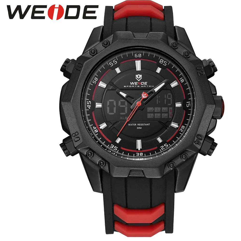 WEIDE Для мужчин кварцевые часы от топ бренда роскошные будильник анти шок