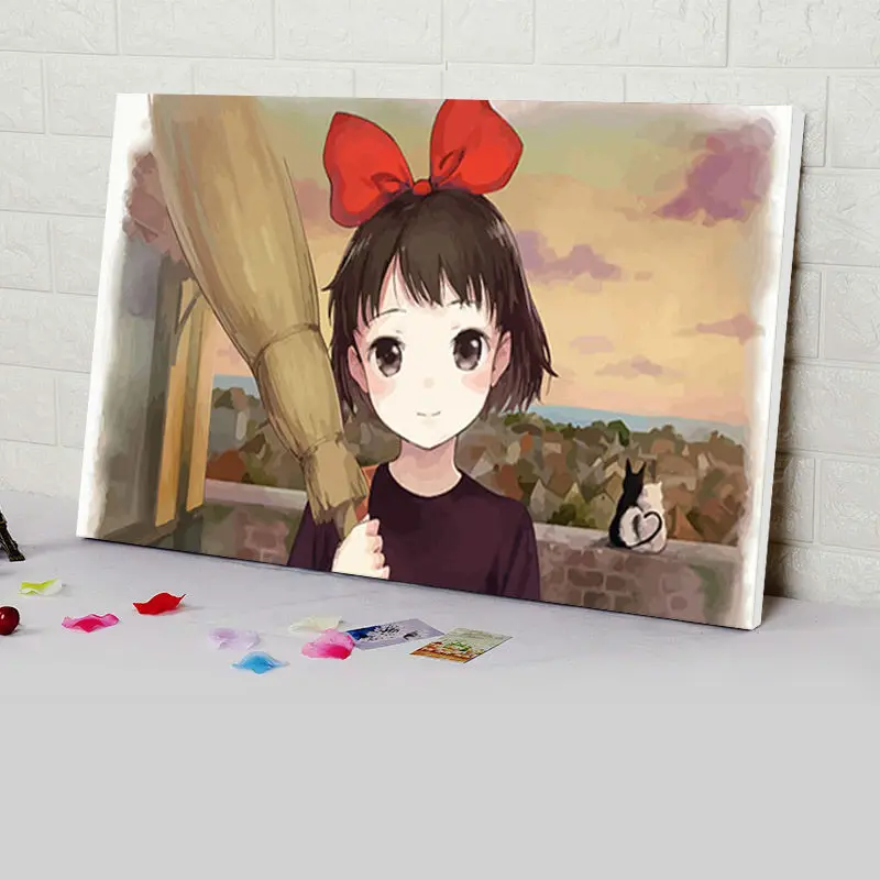 Хаяо Миядзаки цифровая живопись diy мультфильм постер Раскраска по номерам краска