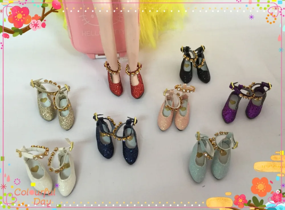 Кукольная обувь блестящая для куклы blyth Azone OB кукла licca и т. д. длина: 2 8 см |