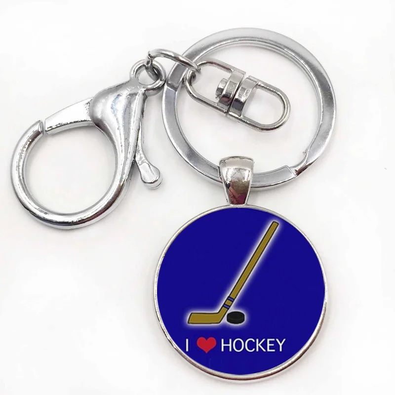 Брендовый брелок для ключей с надписью Keep Calm and Love Hocky повседневный спортивный