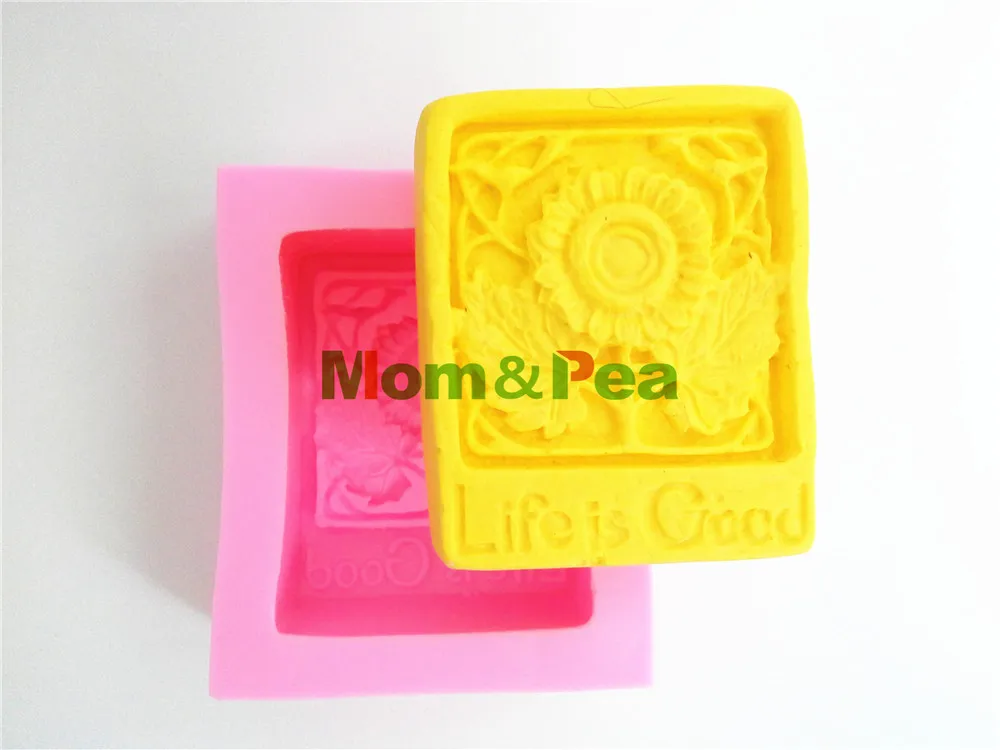 0383 Бесплатная доставка силиконовая форма для мыла Mom & Pea Life Is Good украшение торта 3D
