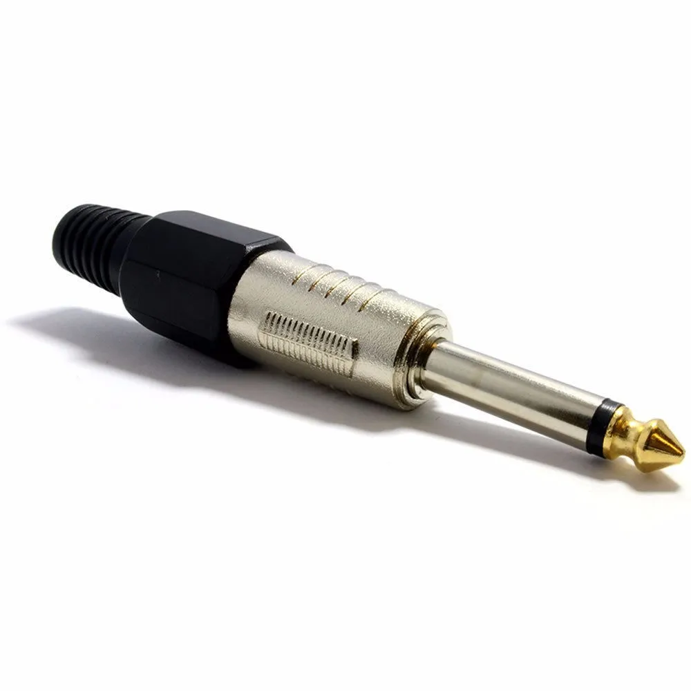 50 шт. 6 35 мм моно аудио разъем позолоченный разъем|connector plug electrical|connector boxconnector elbow |
