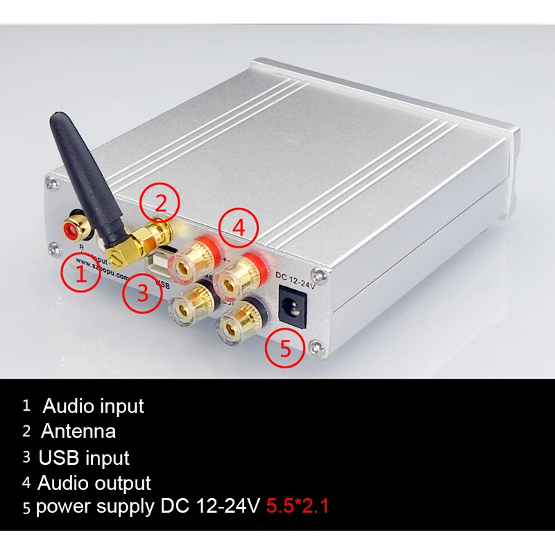 Lusya QCC3003 Bluetooth 5 0 цифровой усилитель мощности TPA3116D2 2 стерео 100 Вт + аудио PCM5102 DAC