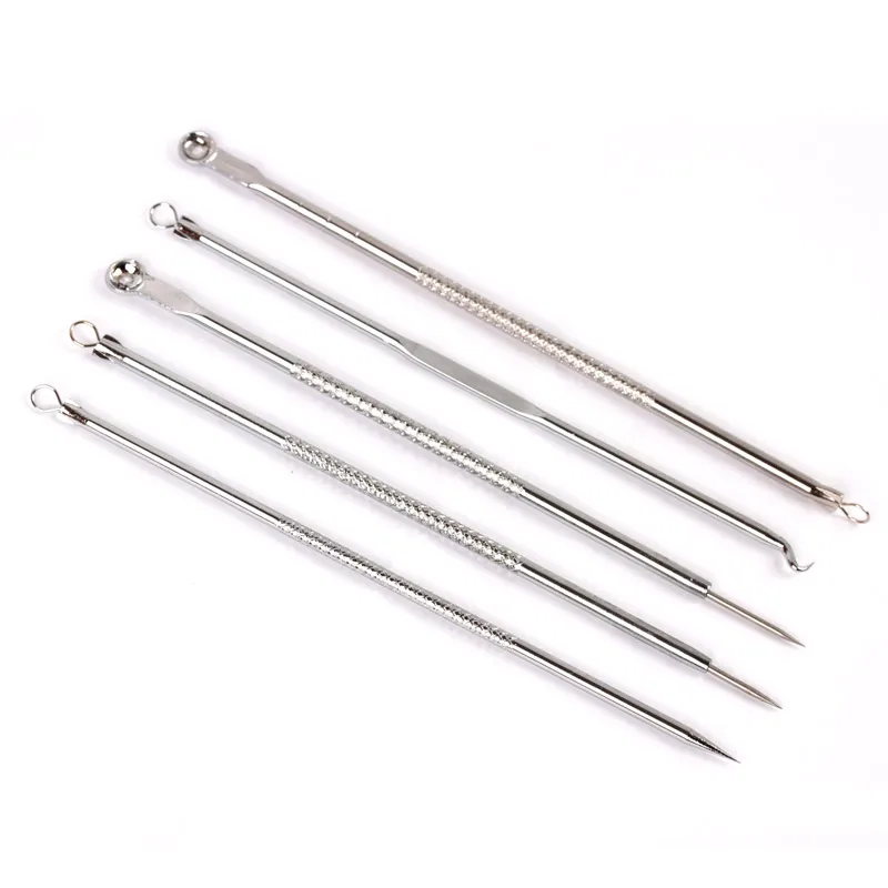 5 шт. иглы для удаления угрей и маленький инструмент акне из нержавеющей стали