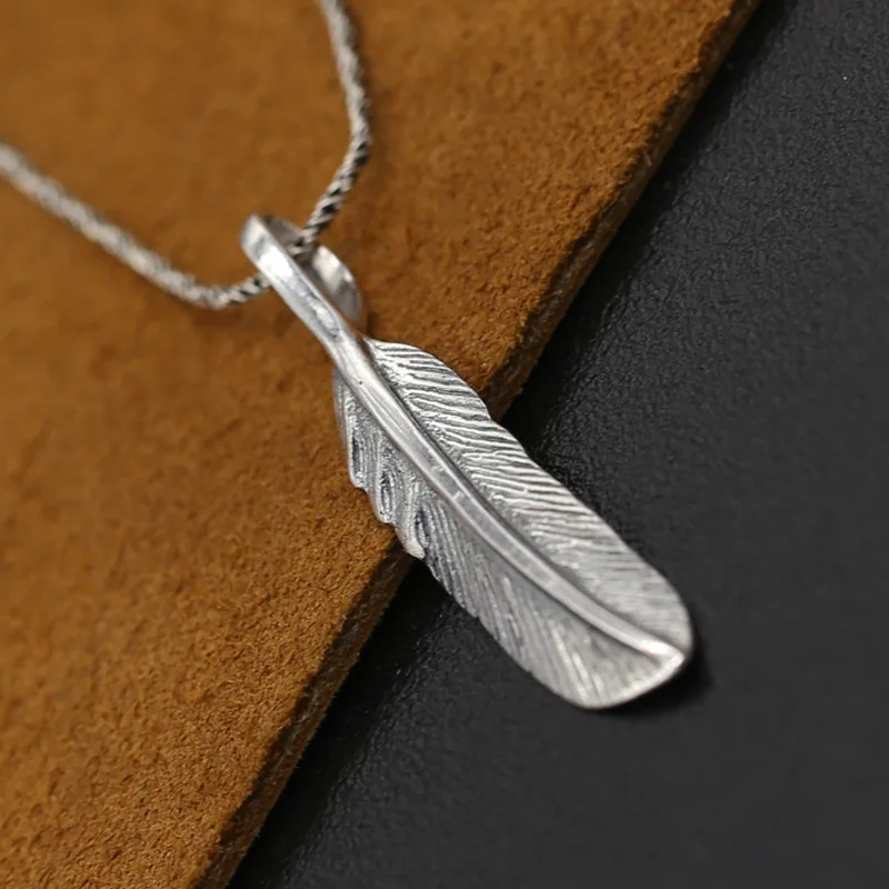 

S925 Стерлинговое Серебро Takahashi Goro ювелирные изделия Ретро тайское серебро ручной работы орел Крылья труба перо подвески
