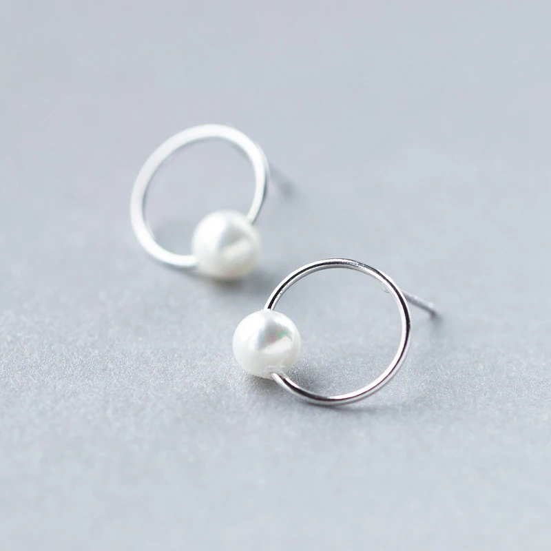 Женские серьги из стерлингового серебра 925 пробы с пресноводным жемчугом |