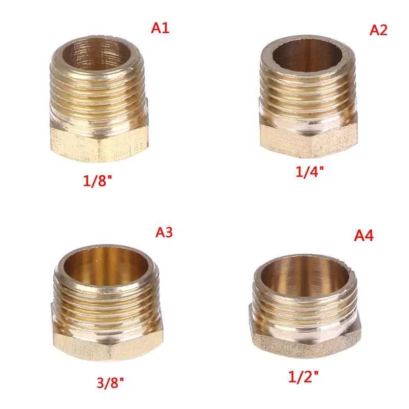 1 шт. Трубная вилка латунь 1/8 &quot1/4&quot 3/8 &quot1/2&quot латунный внешний шестигранник