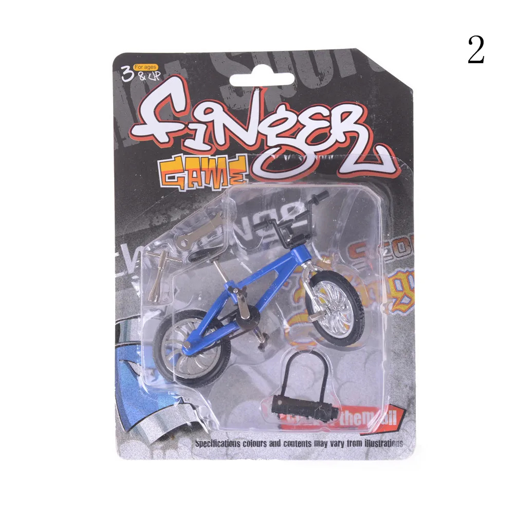 Blue1 10,5 см* 7 см мини Finger BMX велосипед Флик Трикс Finger Bikes игрушки BMX модель велосипеда Tech Deck гаджеты Новинка кляп игрушки - Цвет: Blue1