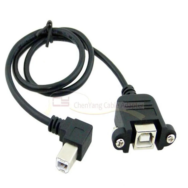 Удлинительный Кабель USB 2 0 Type B Male Female кабель для передачи данных с углом 90
