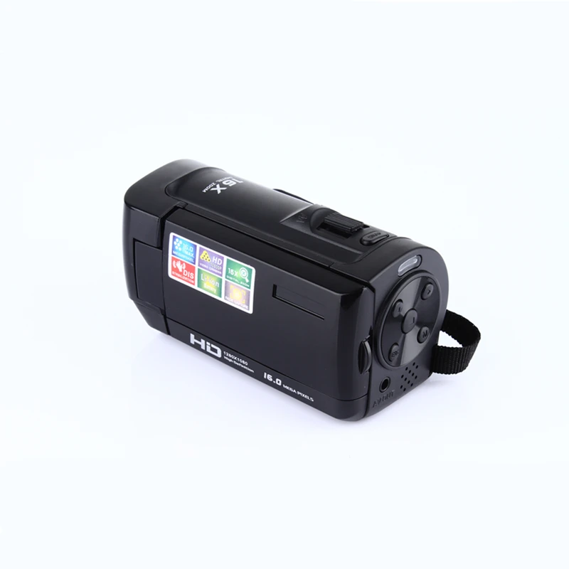 JOZQA HD 1080P Цифровая камера HDV видеокамера 16MP 16x зум COMS сенсор 270 градусов 2,7 дюймов TFT ЖК-экран