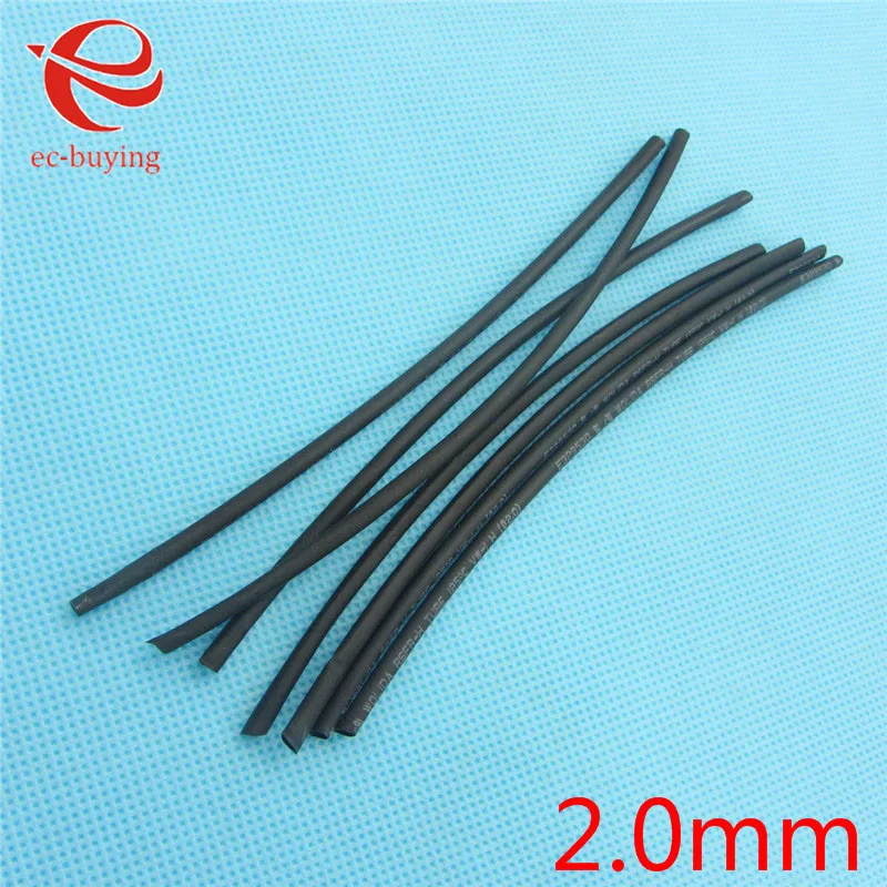 1 м термоусадочные трубки Термоусадочная трубка черная внутренняя Диаметр 2 мм