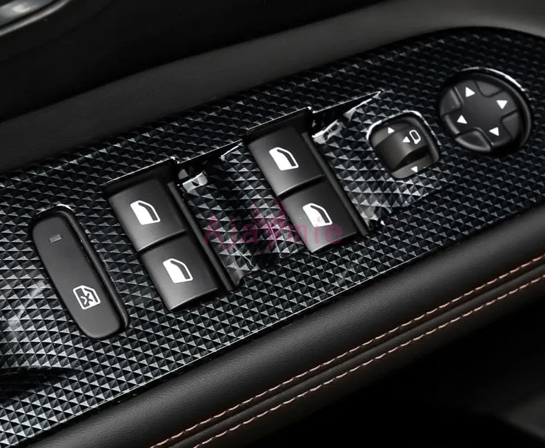 Аксессуары для Peugeot 5008 3008 2017 2018 цветное внутреннее стекло из углеродного волокна