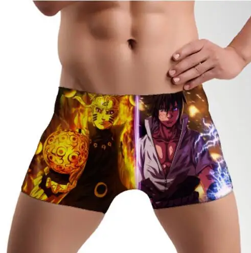 style8 Naruto Yuzhi Bozo помогает мужчинам в нижнее белье со свободными шортами, плоскими штанами и мультяшными рисунками - Цвет: style8