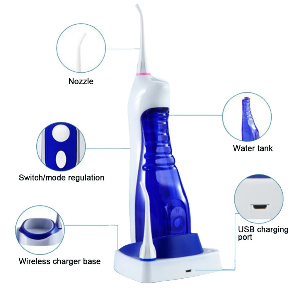 Стоматологический Ирригатор воды Flosser Electri коралловый ирригатор для полости рта