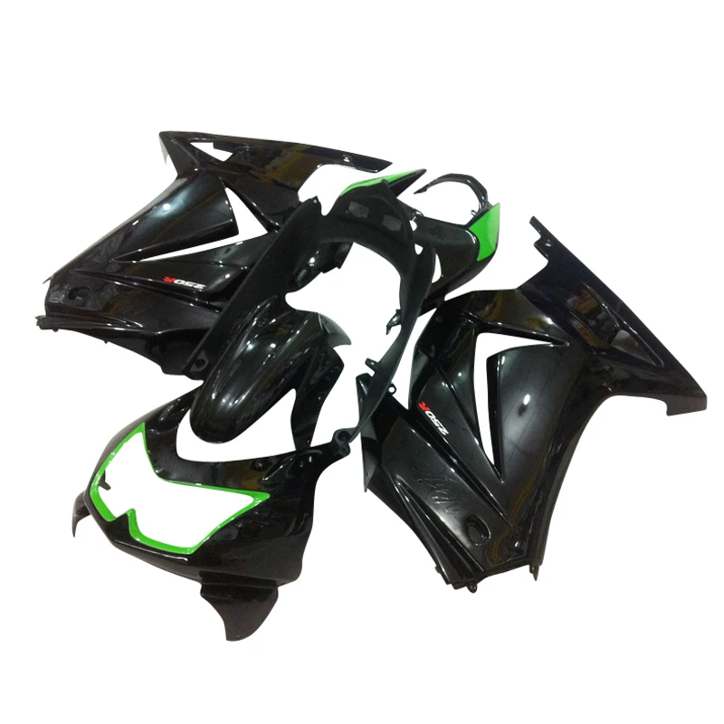 Custom free motor fairings kit for Kawasaki Ninja 250R 2008 2011 2014 EX250 08 09 10 14 ZX250R black injection body fairing set |
