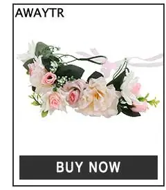 Diadem AWAYTR Цветочная Свадебная Корона Свадебный веночек с цветами головная повязка в богемном стиле женские аксессуары для волос Цветочная повязка на голову