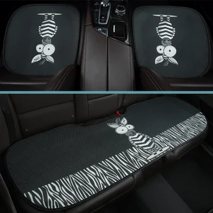 car seat cushion single summer cool cushion cartoon car seat cover four seasons general ice silk three piece cushion simple free global shipping