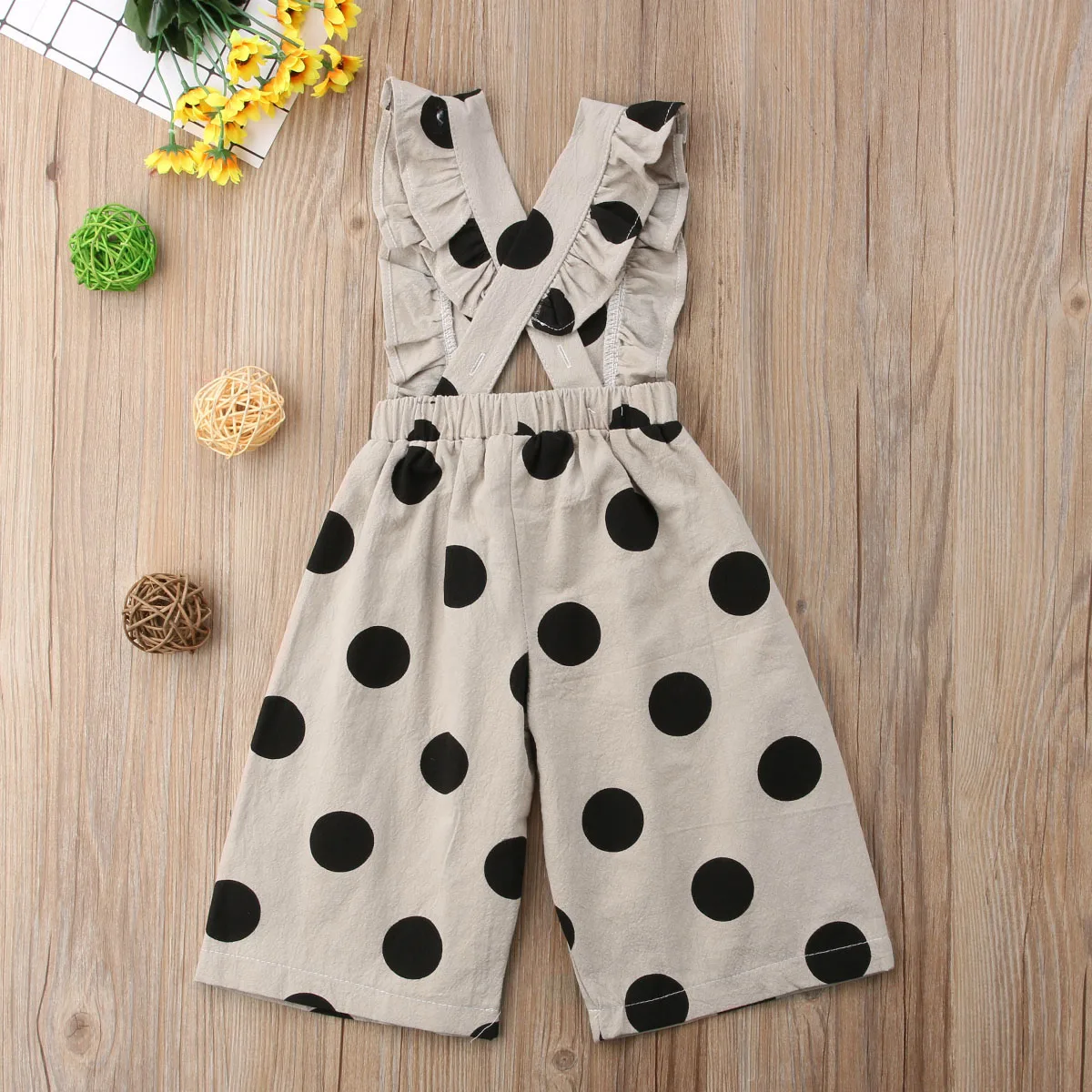 Детский джинсовый комбинезон с оборками 2 цвета | Мать и ребенок