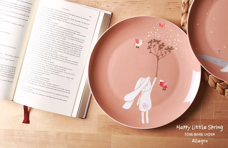 Высококачественные рождественские обеденные тарелки в глазури из костяного