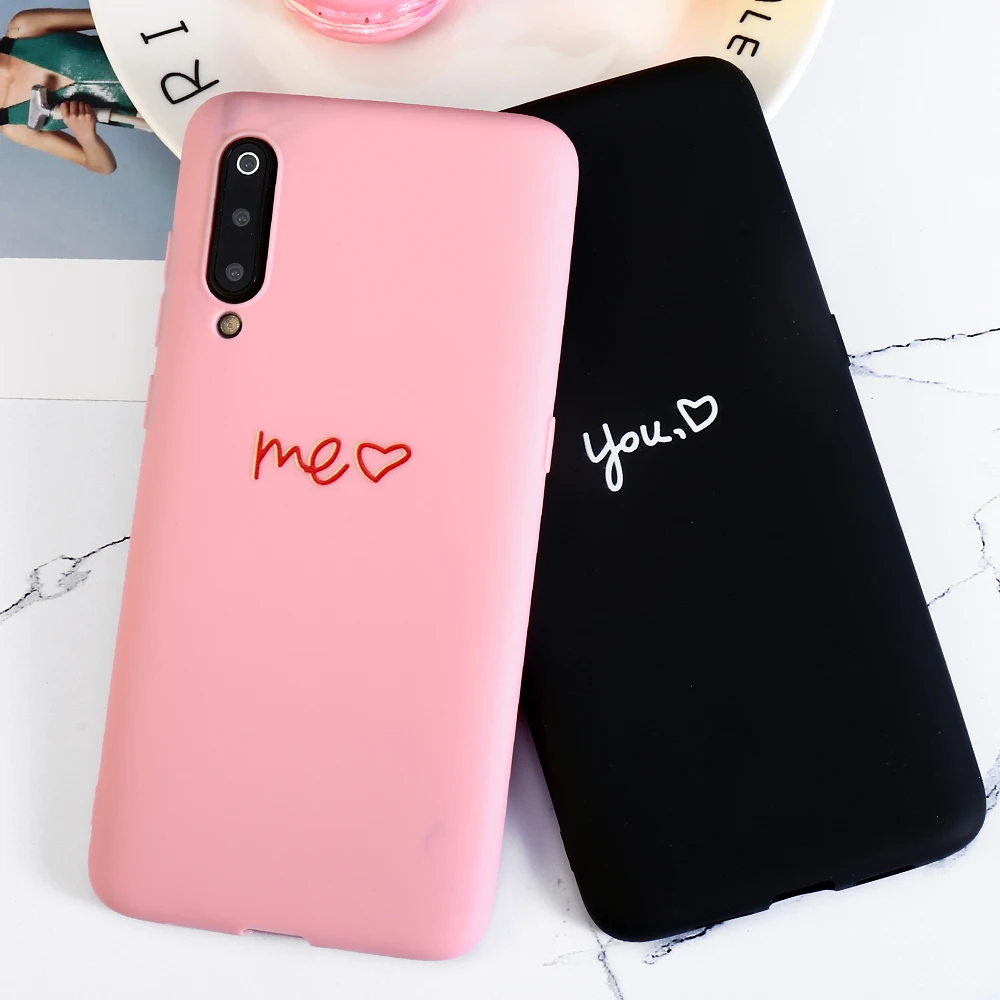 Парный чехол с сердечками для Xiaomi Mi Max Mix 2 2S 3 Pro 5 5C 5S 6 Plus 8 SE 9 5X 6X A1 A2 Lite Play Note мягкие