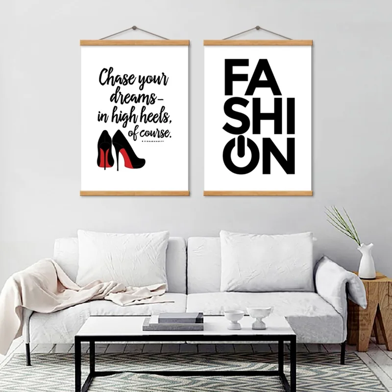 SPLSPL модные плакаты с красными губами на высоком каблуке для девочек Декор