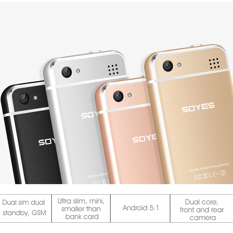 Оригинальный soyes 6 s Супер Мини Android Smart мобильный телефон MTK6572 Dual Core SIM ожидания