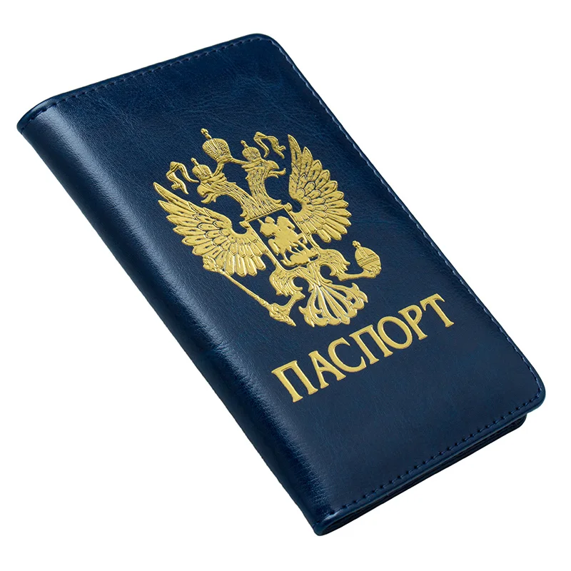 Обложка для паспорта из искусственной кожи с изображением русского двойного